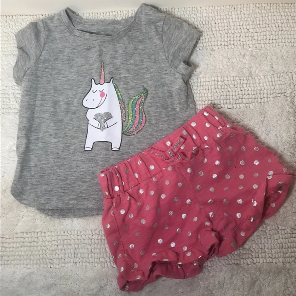 Carter’s 2 pc Unicorn Outfit (18 mo)